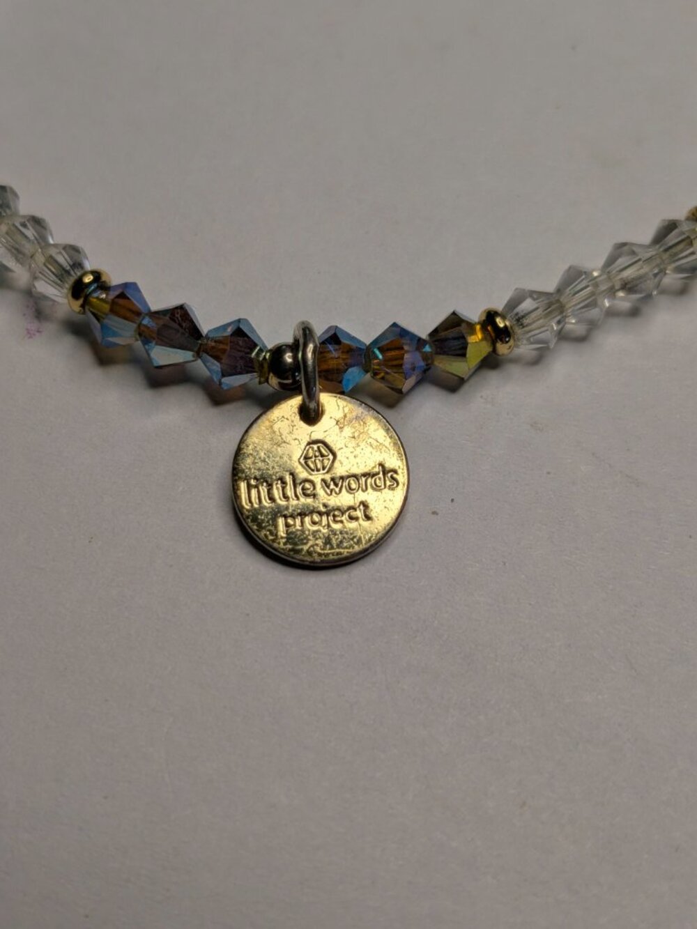 Little Words Project “Fearless” Crystal Beaded Stretch Bracelet - Picture 3 of 6